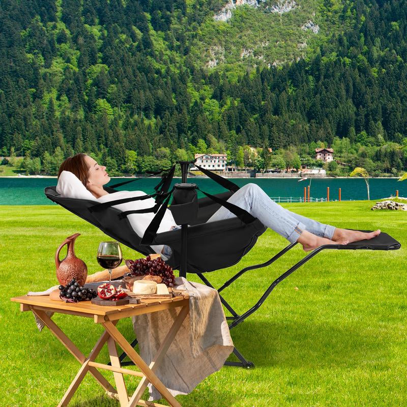 【Memorial Day】Gdy Hammock Hammock Camping Chair, Swing Chair with Pedal, Max 450 Lbs Capacity Hammock Life