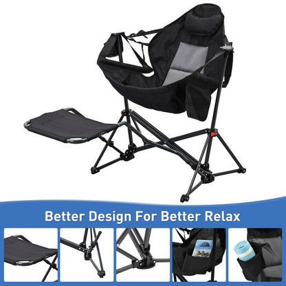 【Memorial Day】Gdy Hammock Hammock Camping Chair, Swing Chair with Pedal, Max 450 Lbs Capacity Hammock Life
